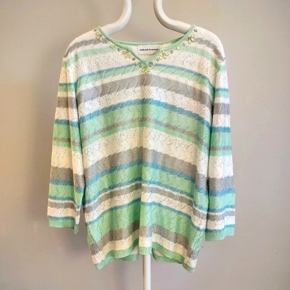 Alfred Dunner Lightweight 3/4 Sleeve Sweater Women's XL